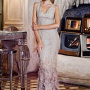 Платье Ralph Lauren, серьги и колье Mercury из коллекции Flower (белое золото, бриллианты)